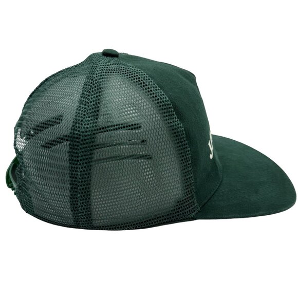 Jameson Logo Snapback Trucker Hat –Emerald Green Mesh Adjustable Cap Minimalist - Picture 4 of 12